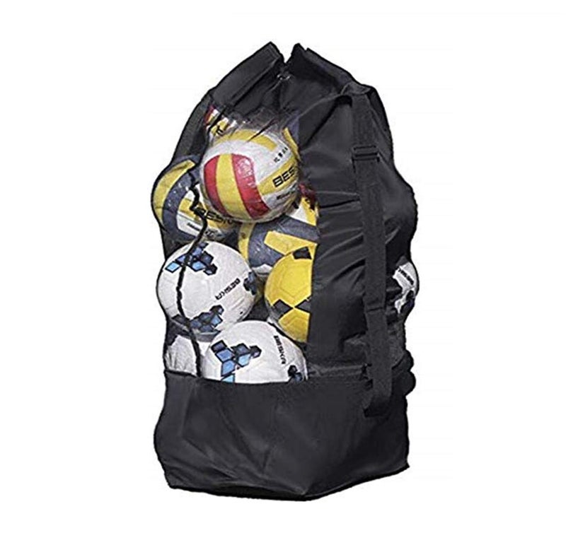 IPENNY Extra Large Mesh Ball Bag Waterproof Equipment Duffel Bag Heavy Duty Net Ball Shoulder Bag Basketball Volleyball Soccer Rug Ball Football Carrying Bag Tote Storage Sack with Drawstring for 10-15 Balls - Image 1